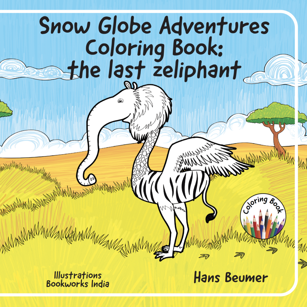 Preview Snow Globe Adventures Colouring Book: the last zeliphant