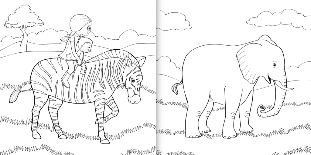 Preview Snow Globe Adventures Coloring Book: the last zeliphant